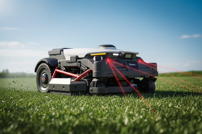 Mega600 Robotic Mower Scanning Obstacles