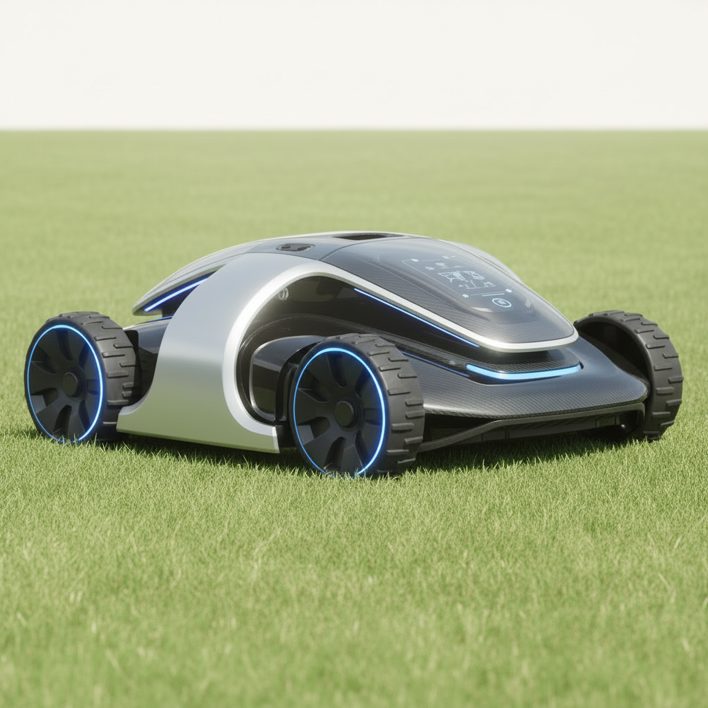 Robotic Lawn Mower - 4 Big Wheels